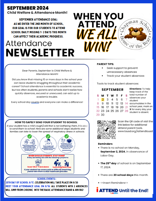 Attendance Matters – Parents – Chapman Elementary