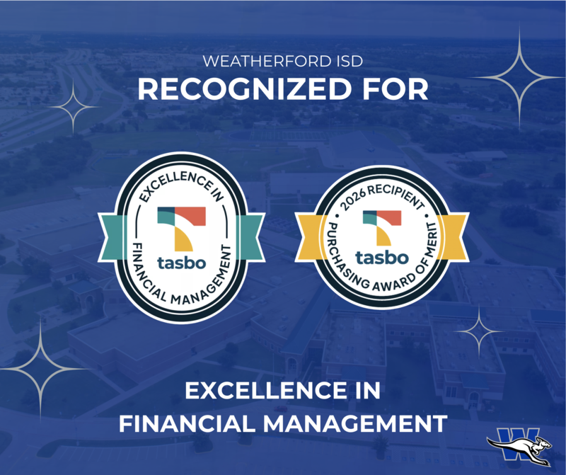 Weatherford ISD Business Office Earns Two Statewide Financial Management Awards