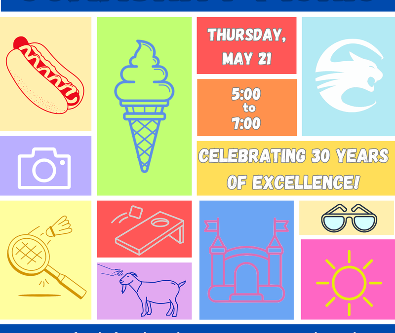 Thursday, May 21 5-7 Celebrating 30 years of excellence!