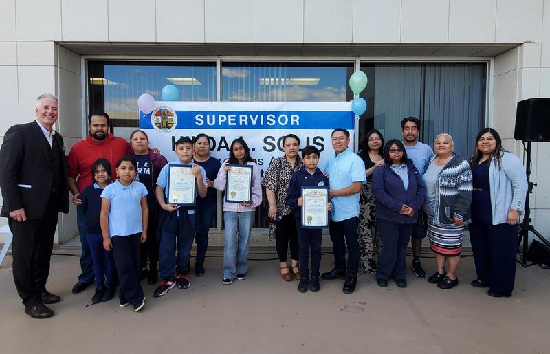 Everest Value School Students received awards from the LA County Arts Contest.