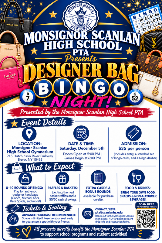 Designer Bag Bingo Night