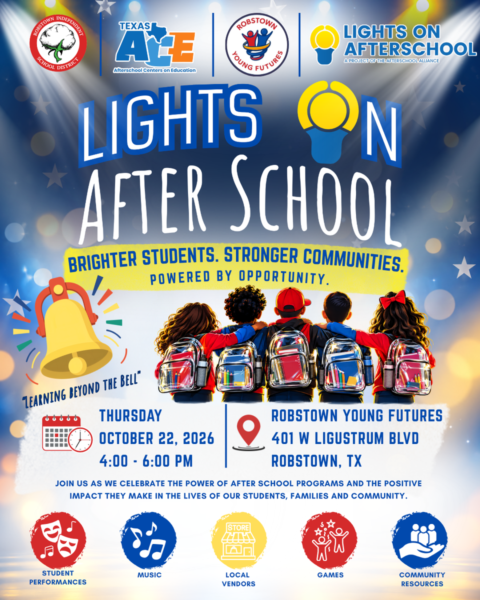 A colorful event flyer promoting after-school programs with details and engaging graphics.