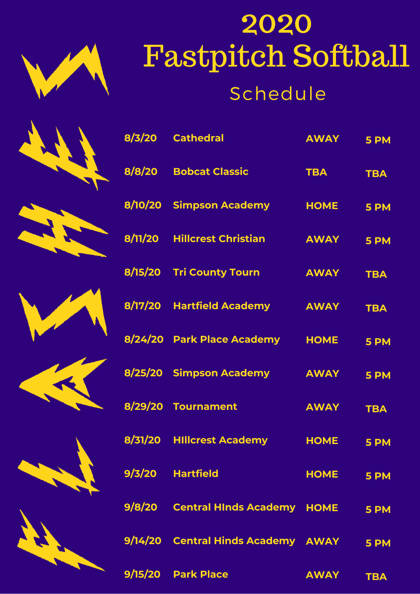 Softball Softball Vicksburg Catholic School