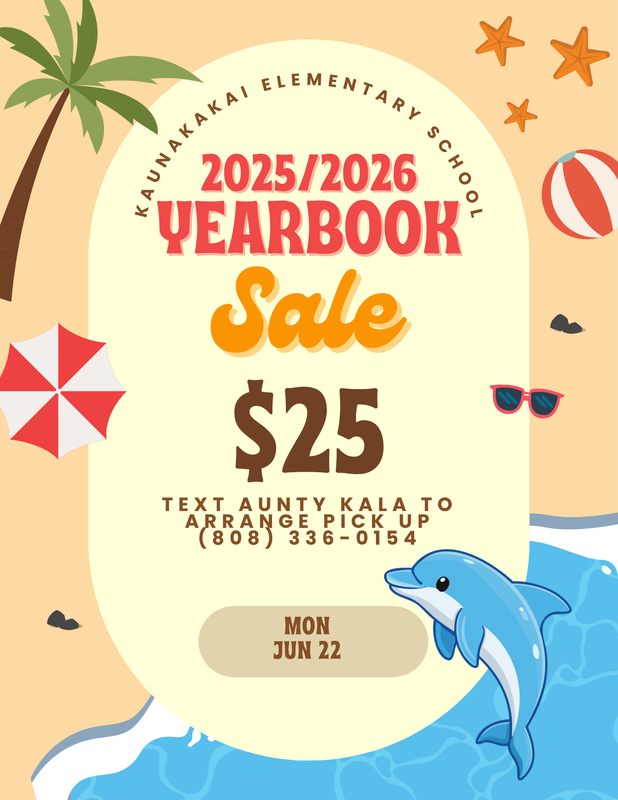 Contact Kala to get your yearbook for 2025-2026 school year.