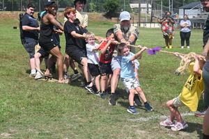 Field day kids having fun.