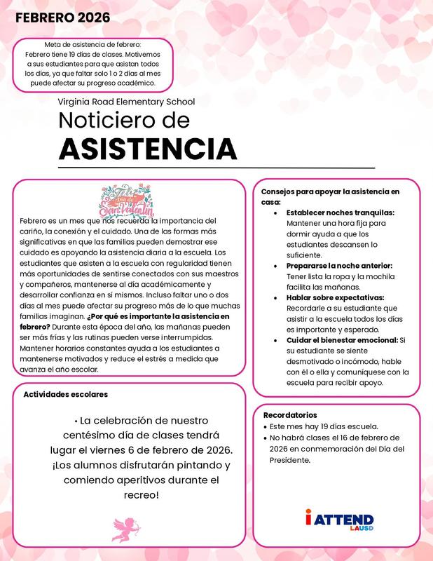 February Newsletter (SPANISH)