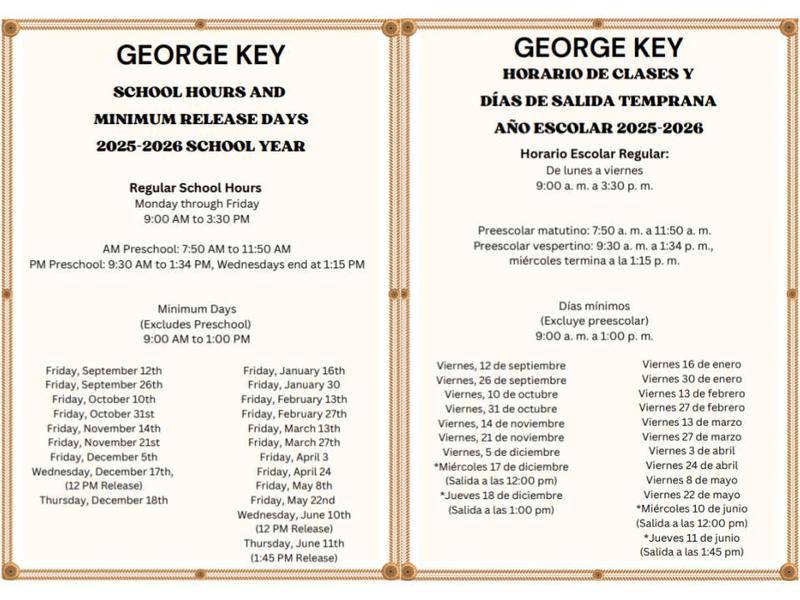 George Key Revised hours