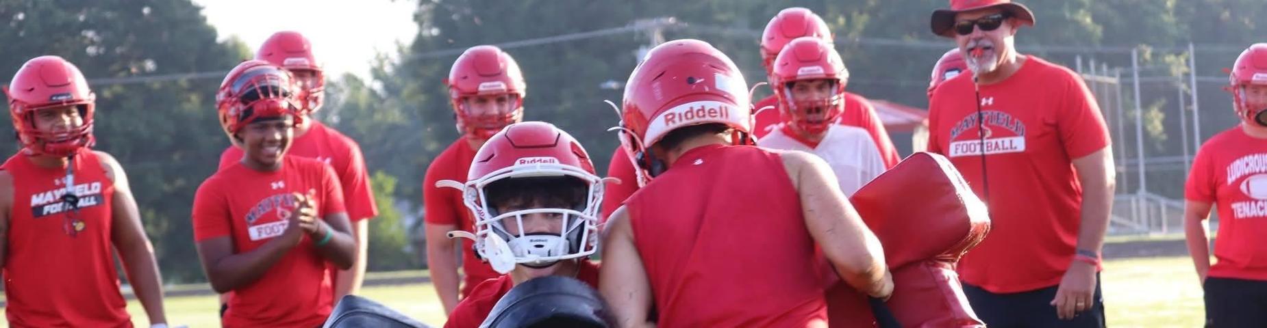 Mayfield High School’s football team is hard at work, gearing up for the upcoming season. With intense practices on the field, players are sharpening their skills, building team chemistry, and pushing themselves to be ready for the challenges ahead."