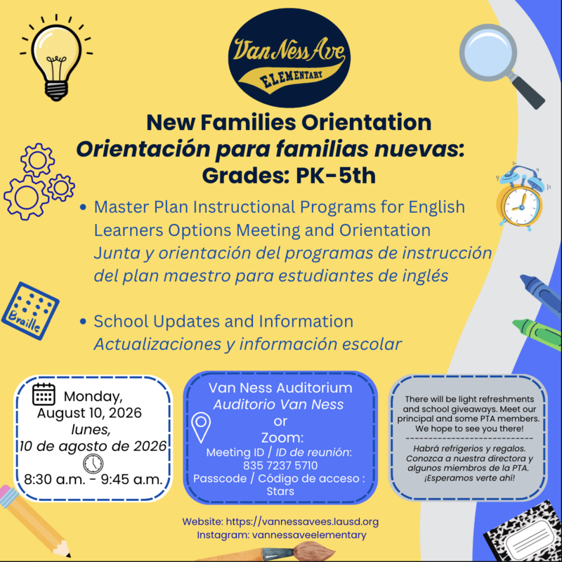 New Family Orientation