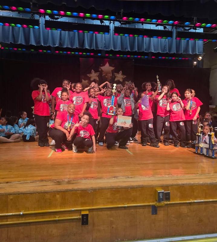 Prancing panthers with their awards