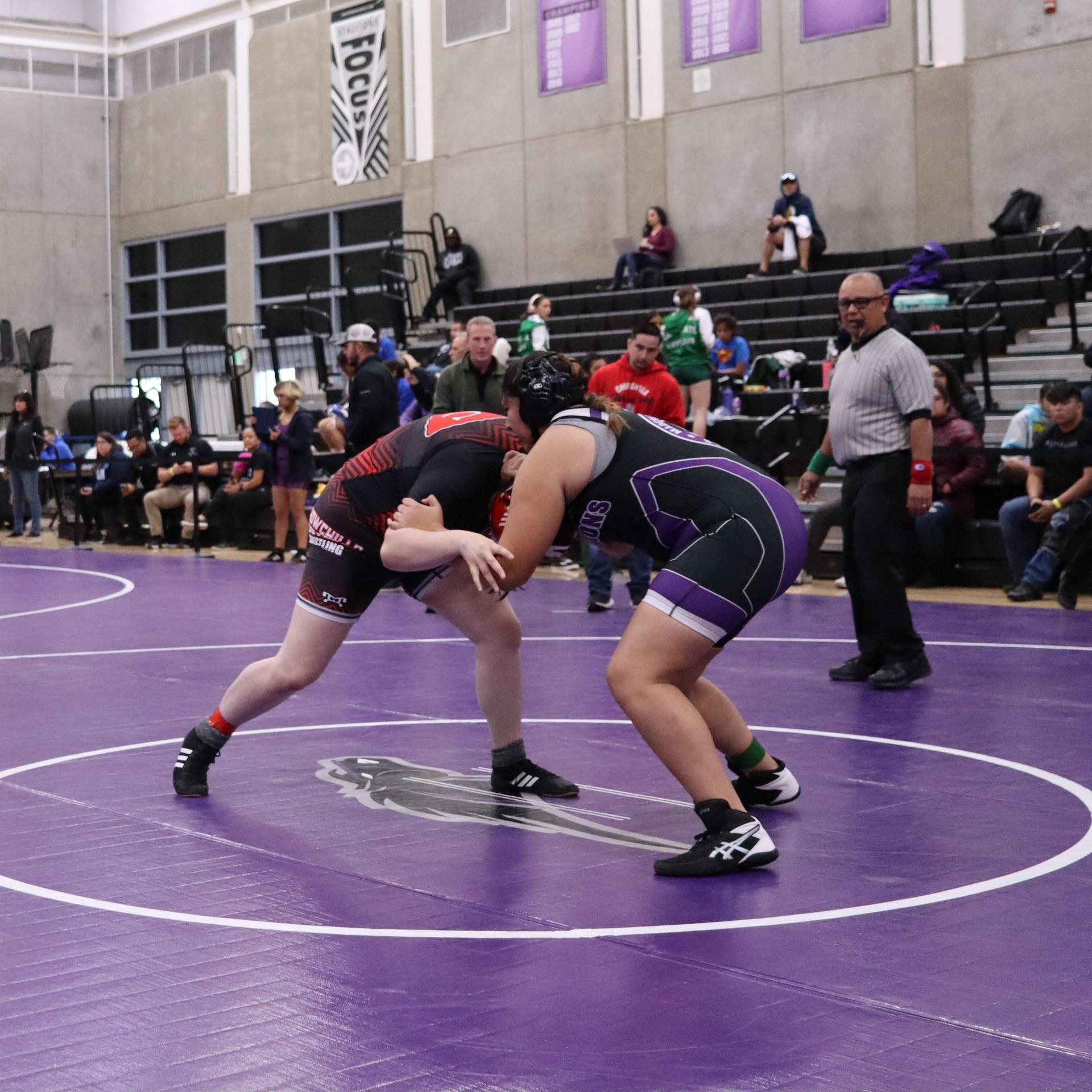 Girls wrestling at madera south
