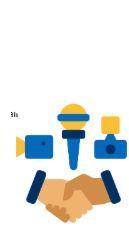 shacking hands, camera, video camera