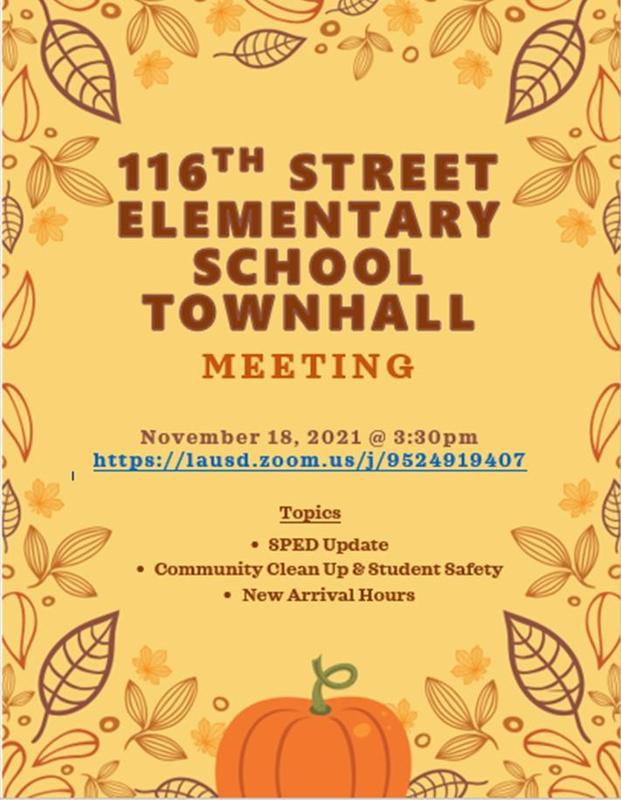 Town Hall Meeting - (Th) 11/18/2021 @ 3:30 PM/ Junta Virtual (J) 11/18/2021 @ 3:30 PM Thumbnail Image