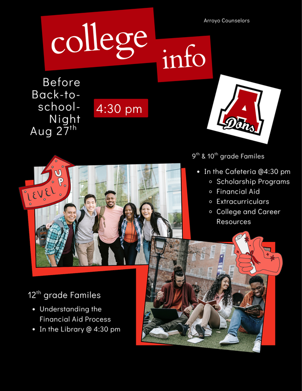 COLLEGE INFO MEETING FOR 12TH GRADE FAMILIES Featured Photo
