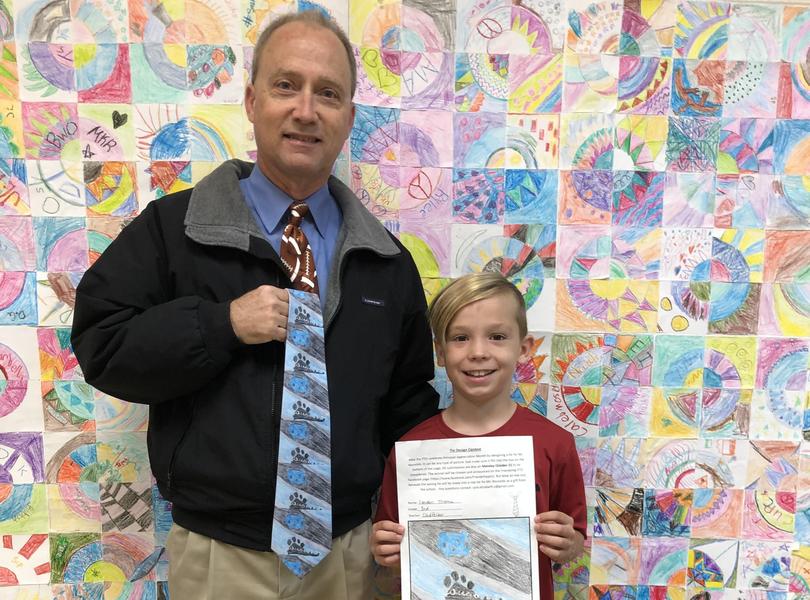 Congratulations to Landon for drawing the winning design for Mr. Reynolds new tie!