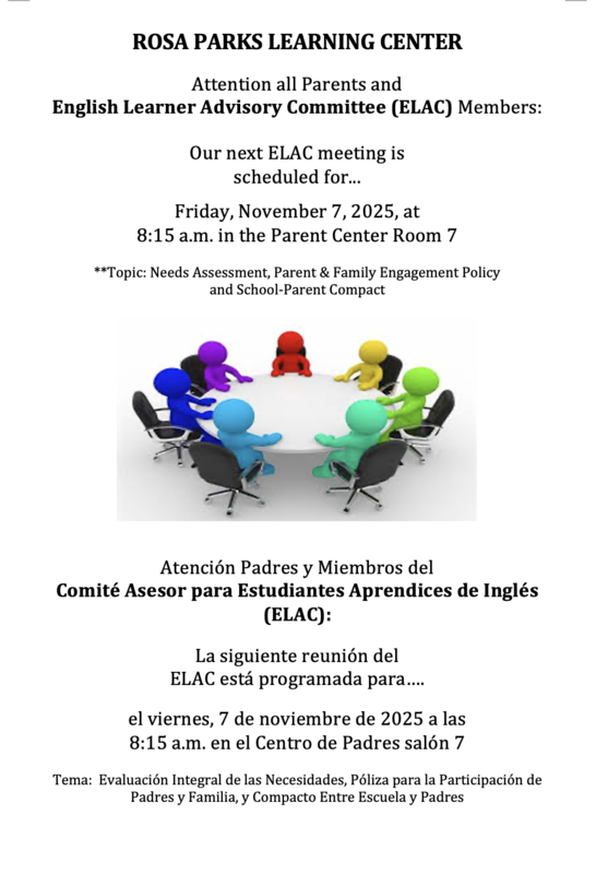 ELAC Meeting Flyer