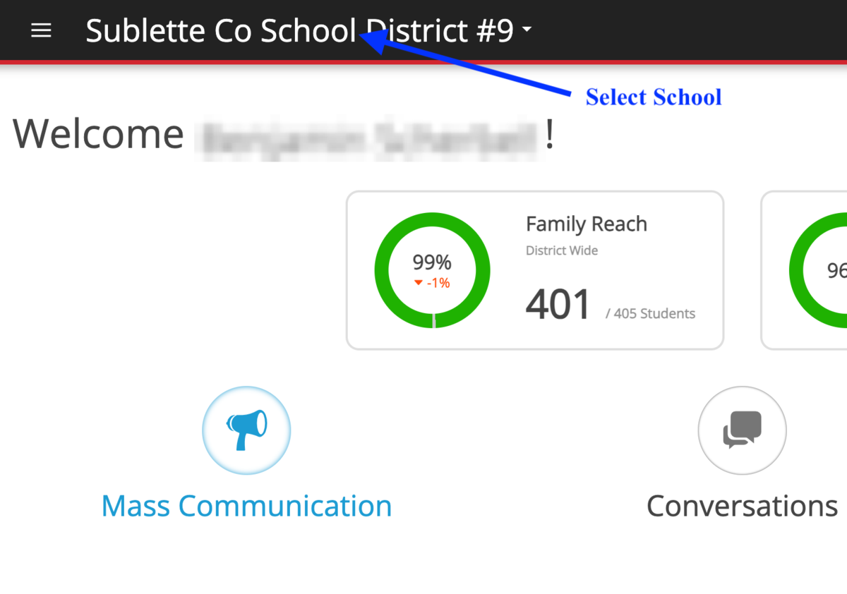 Web App - Select School