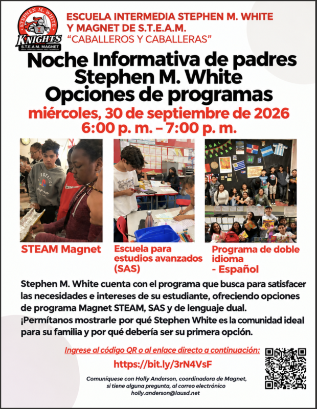 Stephen White School info night 2