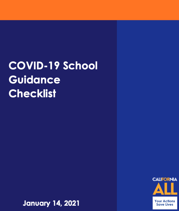 Screenshot of COVID-19 School Guidance Checklist cover