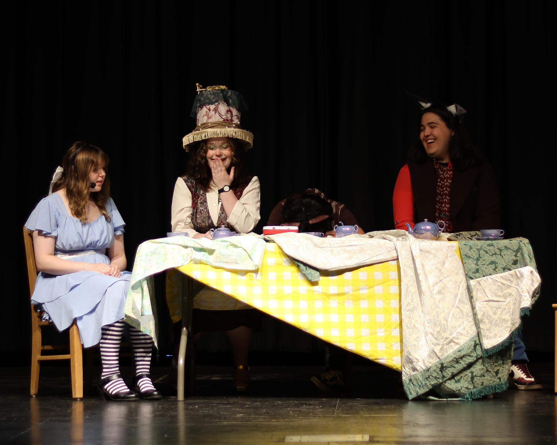 cast members at rehearsal