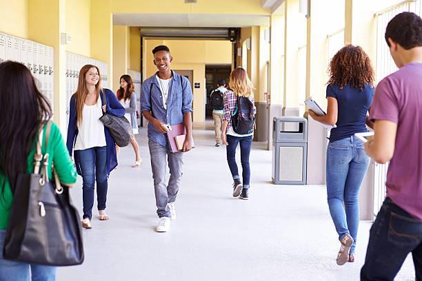 Students in the hallway
