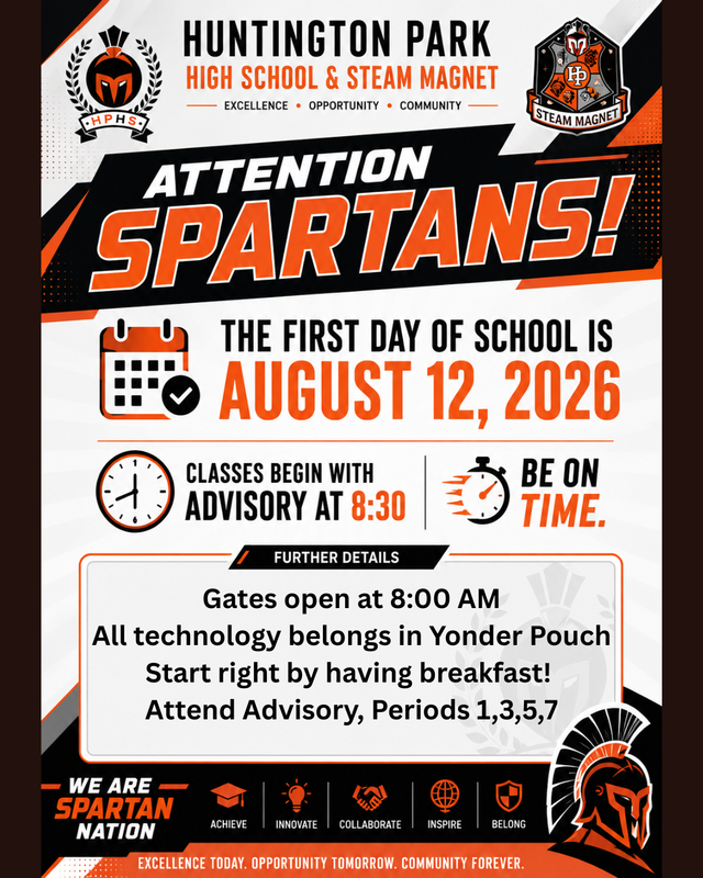 August 12th is the first day of school!