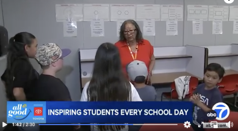 Mrs. Barela was featured on KABC7 TV.