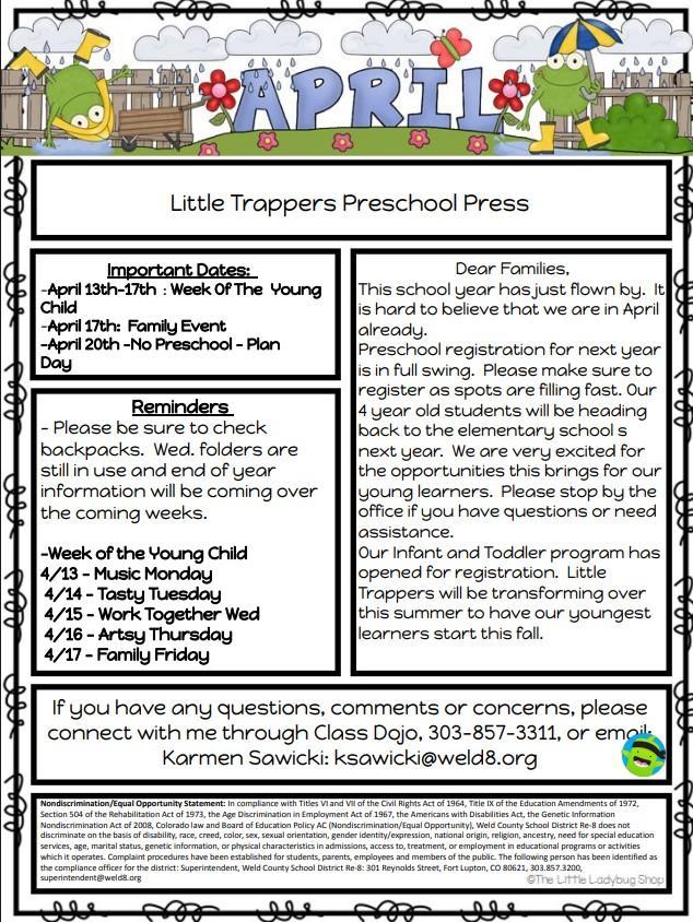 Little Trappers Newsletter