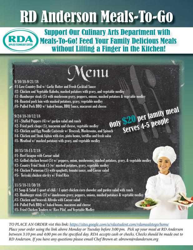 RDA Meals-To-Go Featured Photo