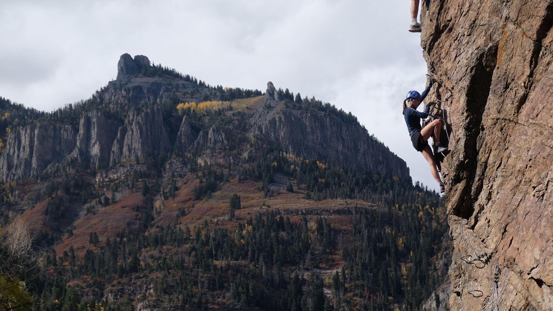 High school student traverses the Ouray Via Ferrata