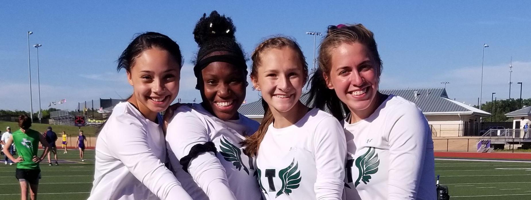 Taylor girls 4x100 M Relay won 2nd with a 50.46 to advance to the Regional Meet.