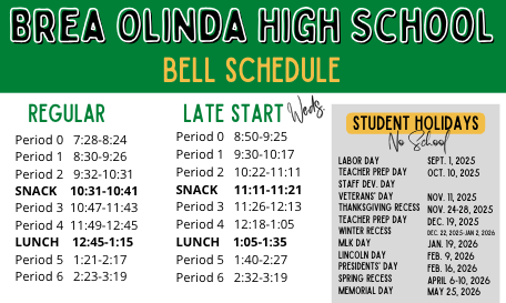 bell schedule