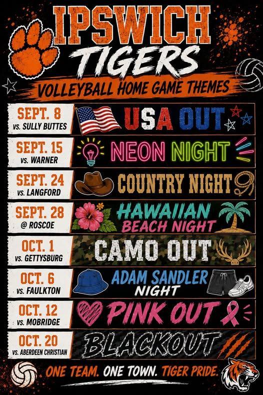 Dress-up nights for volleyball games