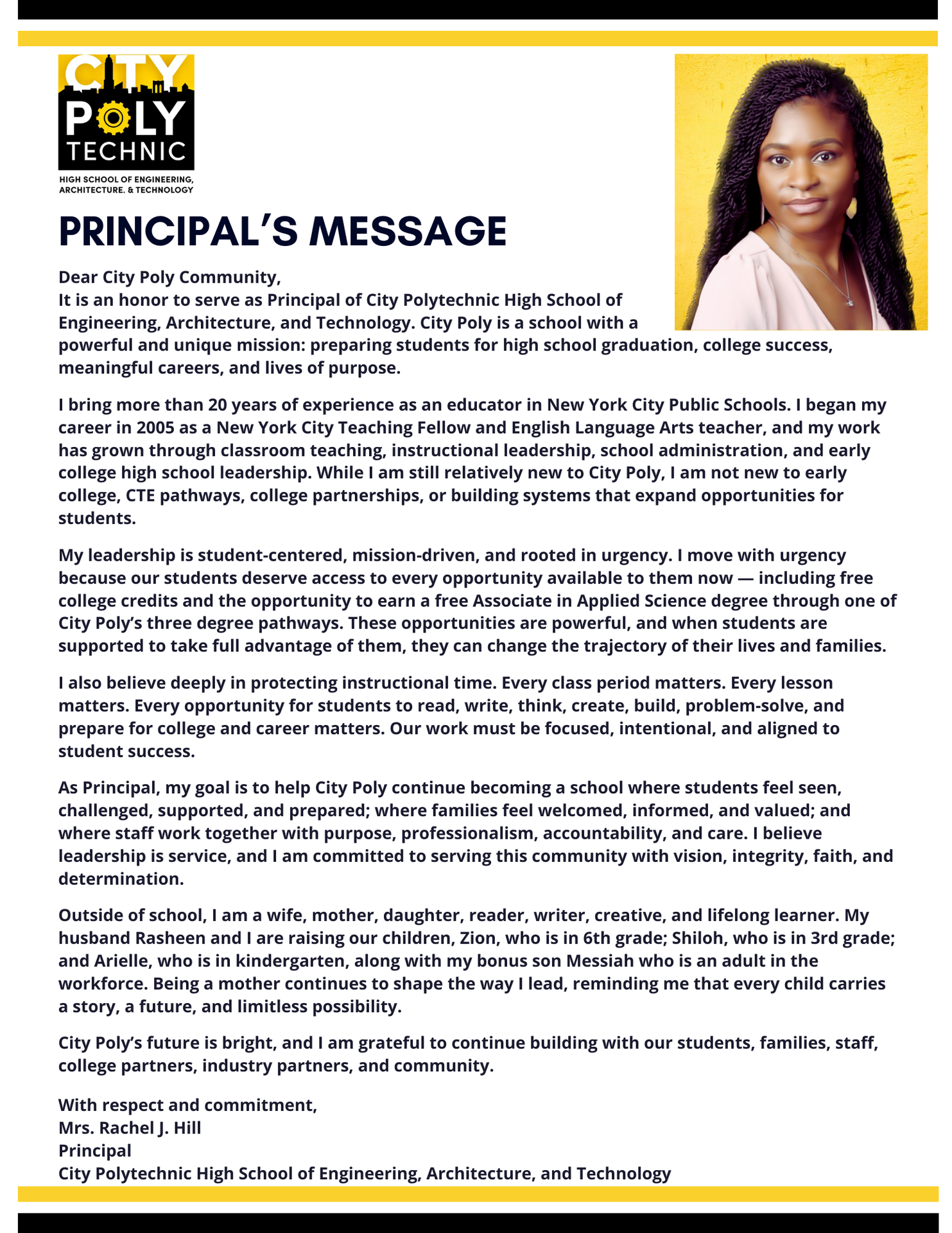 Principals Message