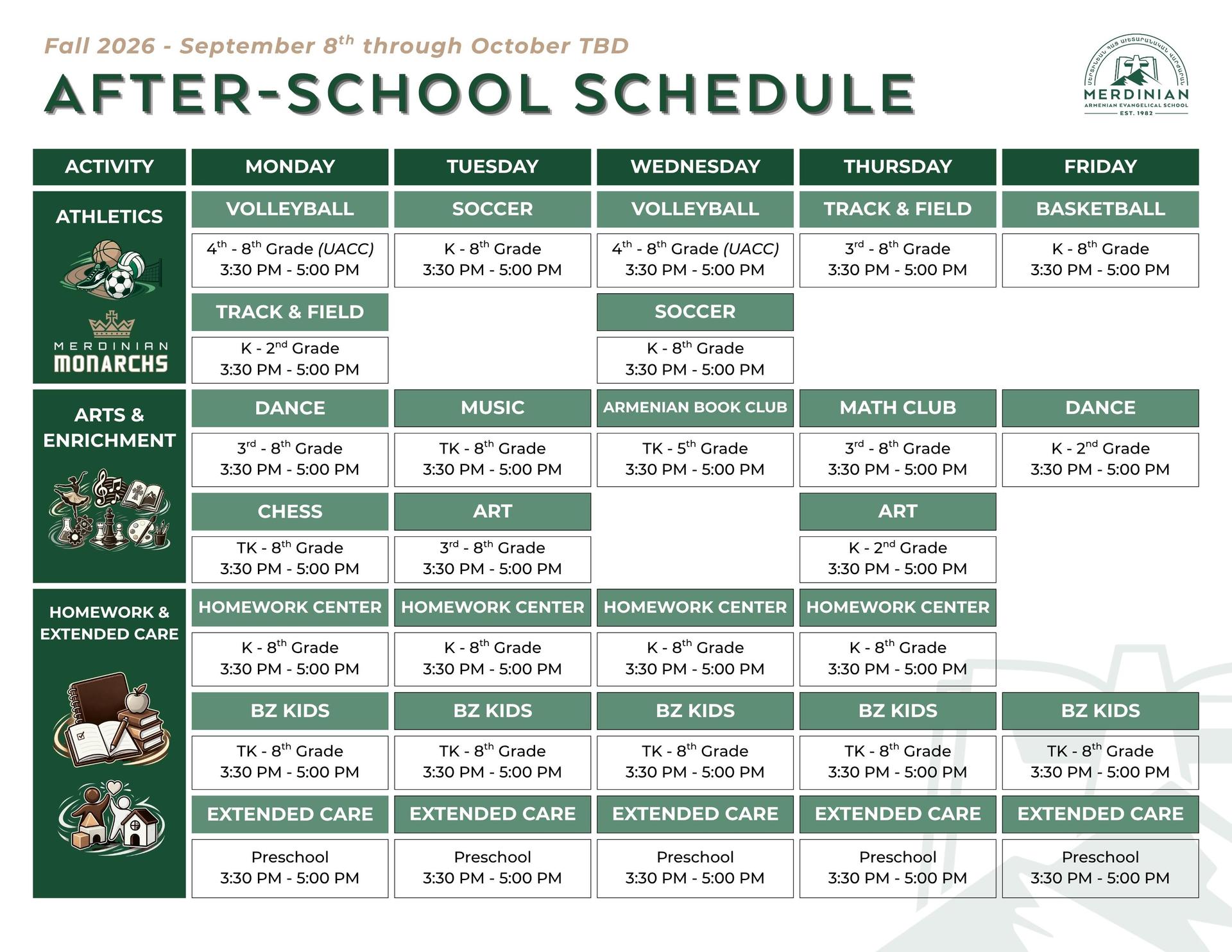 After School Schedule