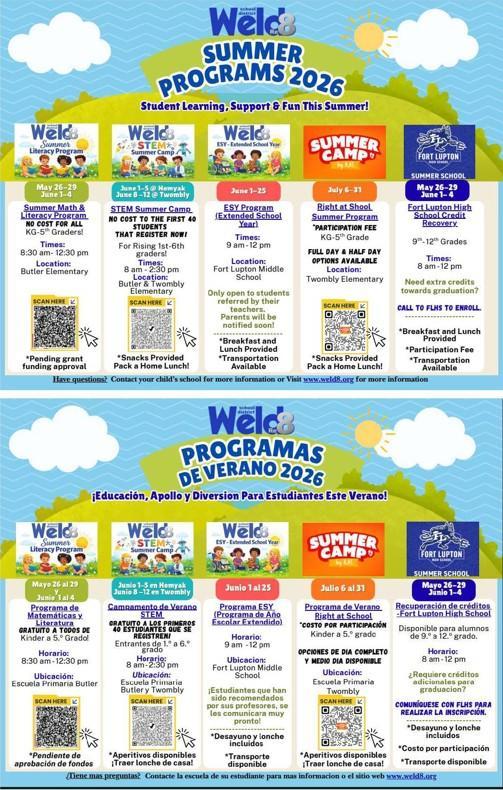 Summer Programs Flyer with QR Code