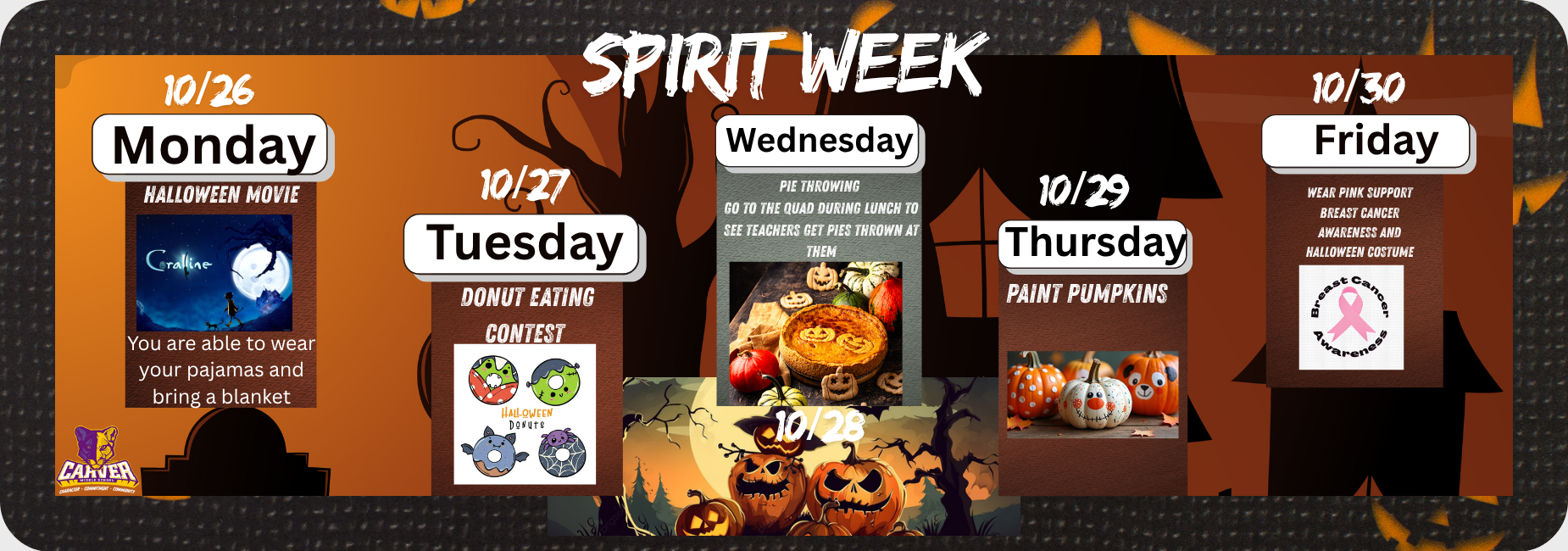 Spooky Spirit Week