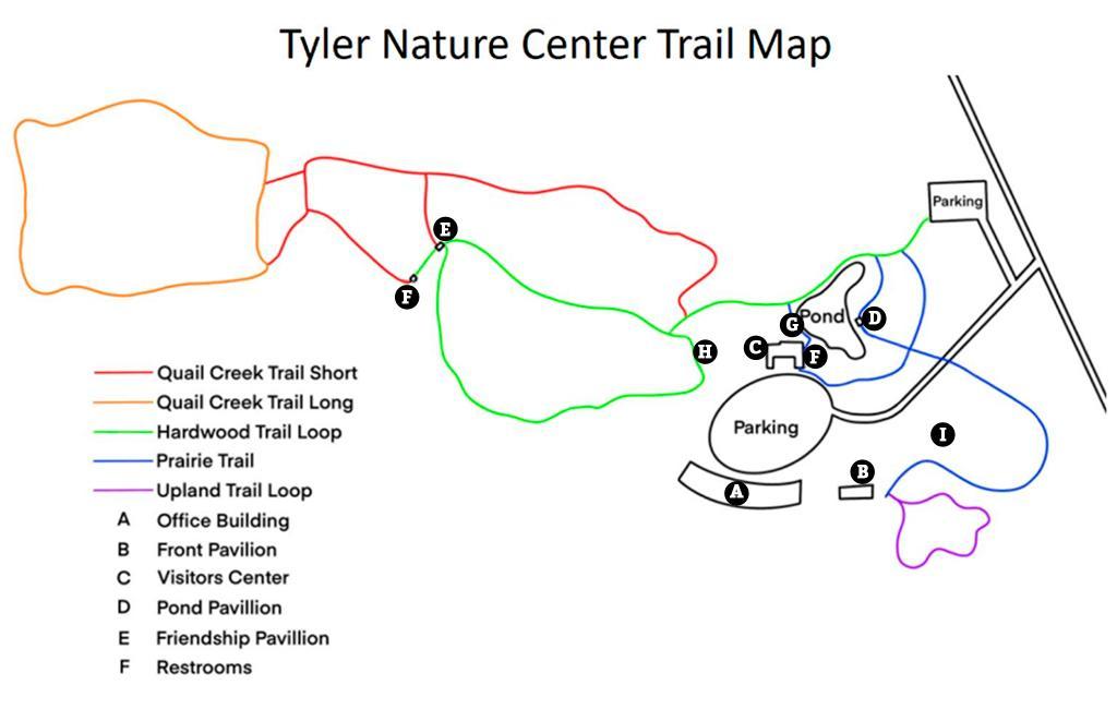 Tyler Nature Center Trail Map