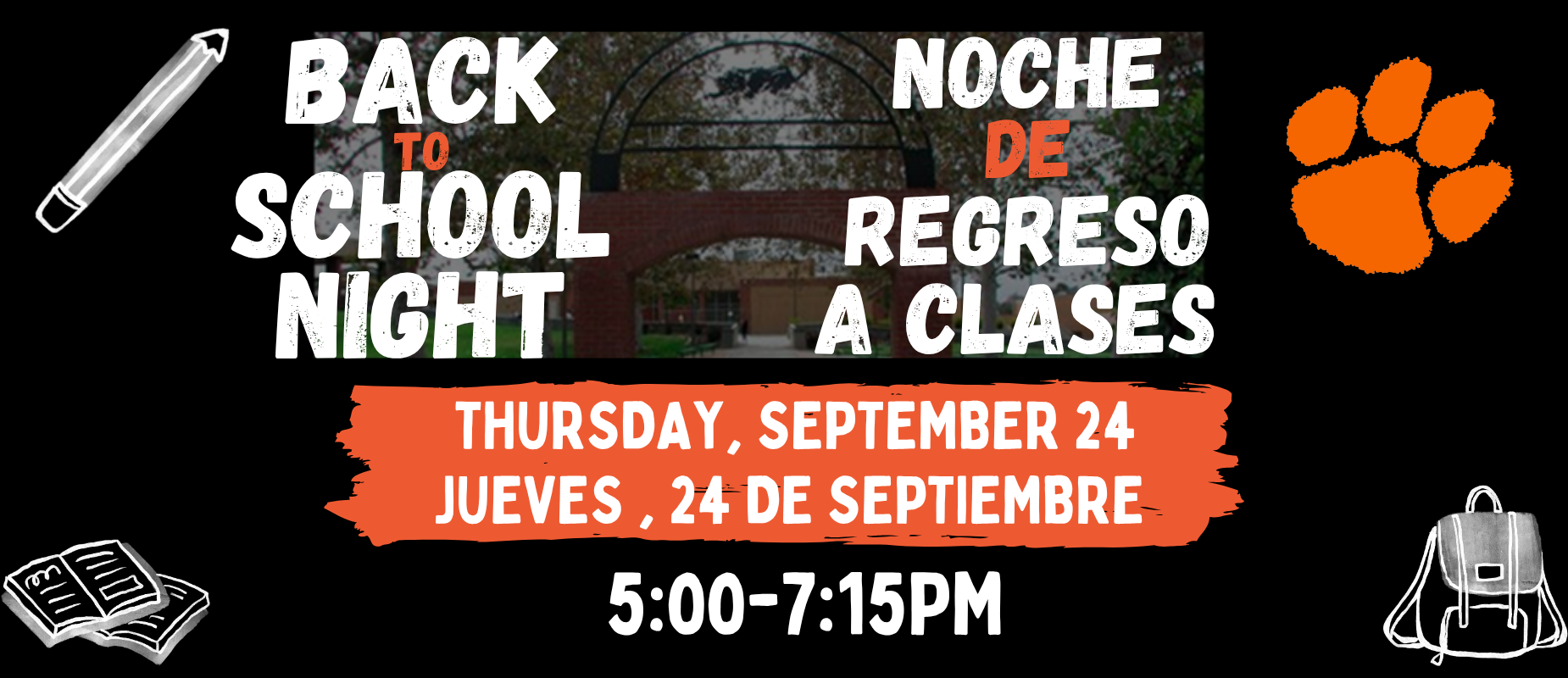 Event announcement for Back to School Night with date and time details.