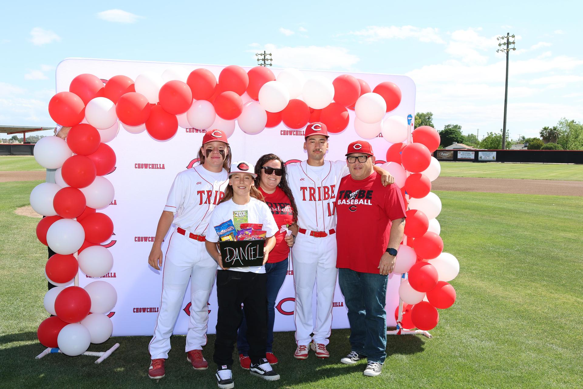 senior baseball players and their escorts