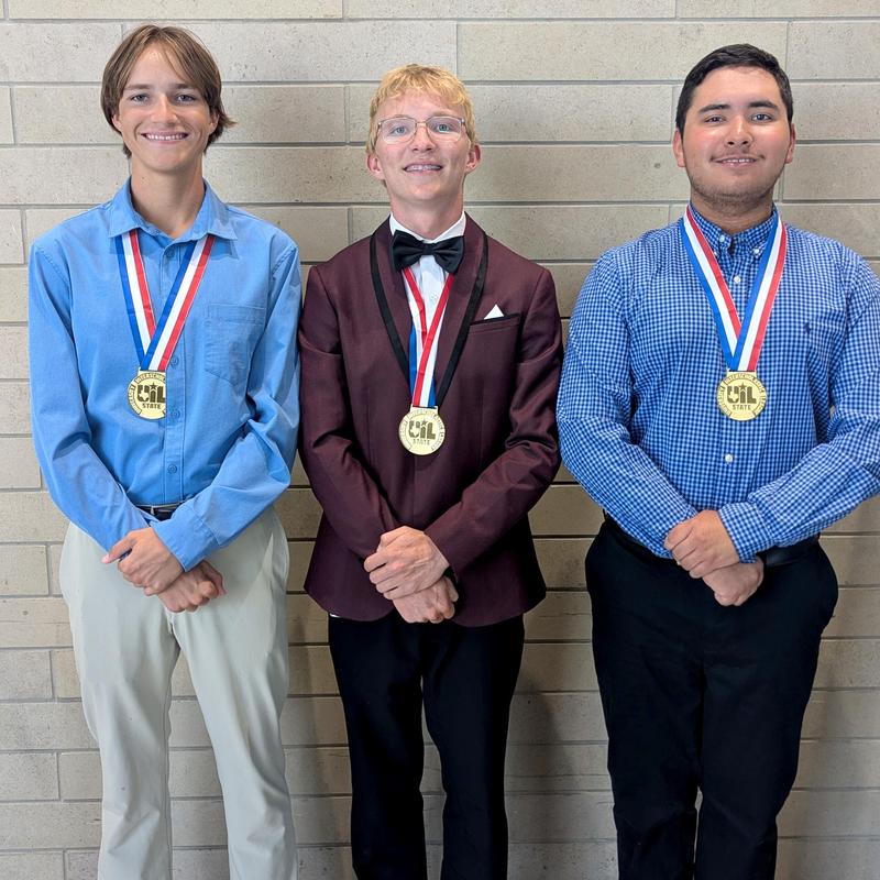 Davenport High School 2025 Outstanding Performers Caleb Atkins, Benjamin King and Milton Amaya