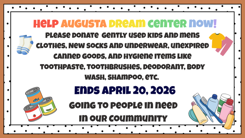 information about the collection of items for the August Dream Center