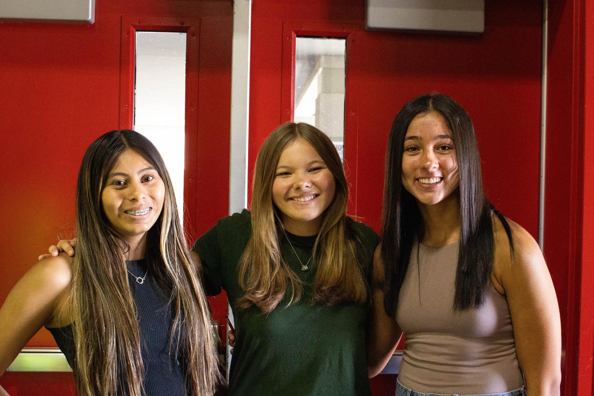 Students and staff posing at tribe turnout