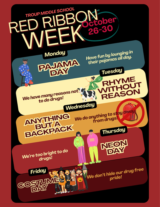 red ribbon dress up days