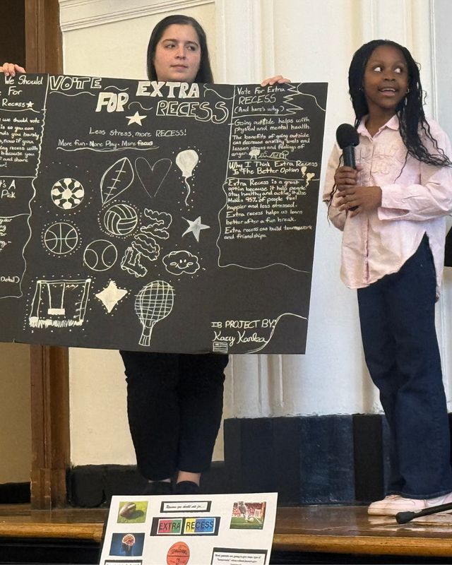 Students discuss arguments in campaign debate