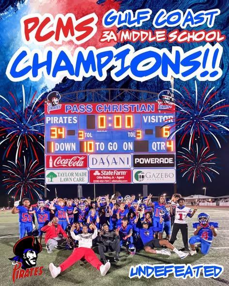 Congratulations to the PCMS football team and coaches for a spectacular UNDEFEATED season!