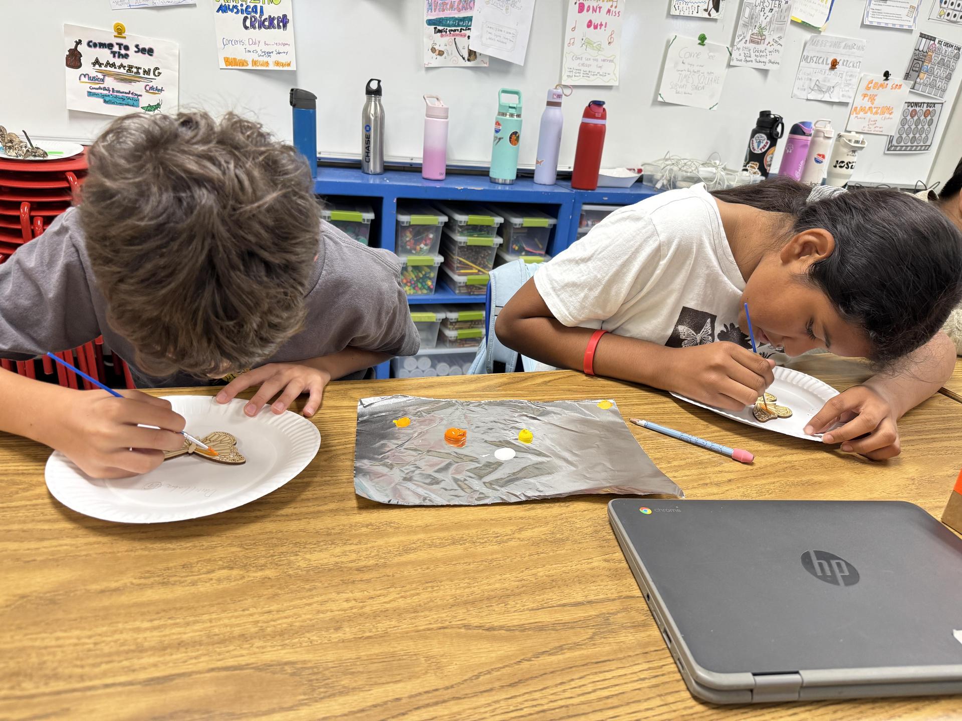 Students working on stewardship project