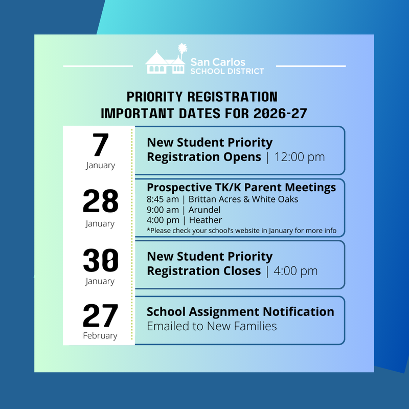 New Student Reg Dates English