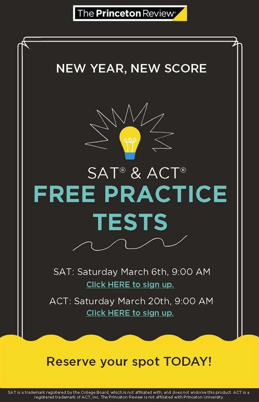 Register NOW to take the Practice SAT or ACT! Featured Photo