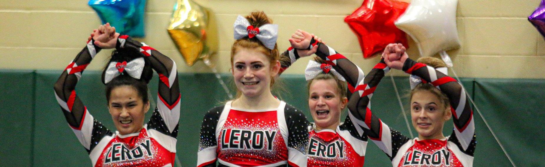 Le Roy Cheer Team members
